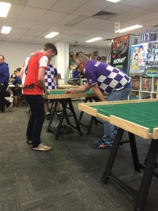 Peter takes the trophy against Dom