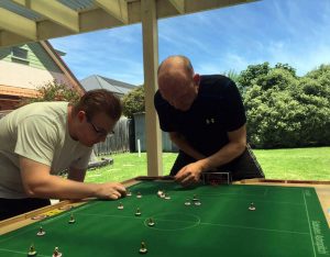 Luke takes on Carl in the sunshine.