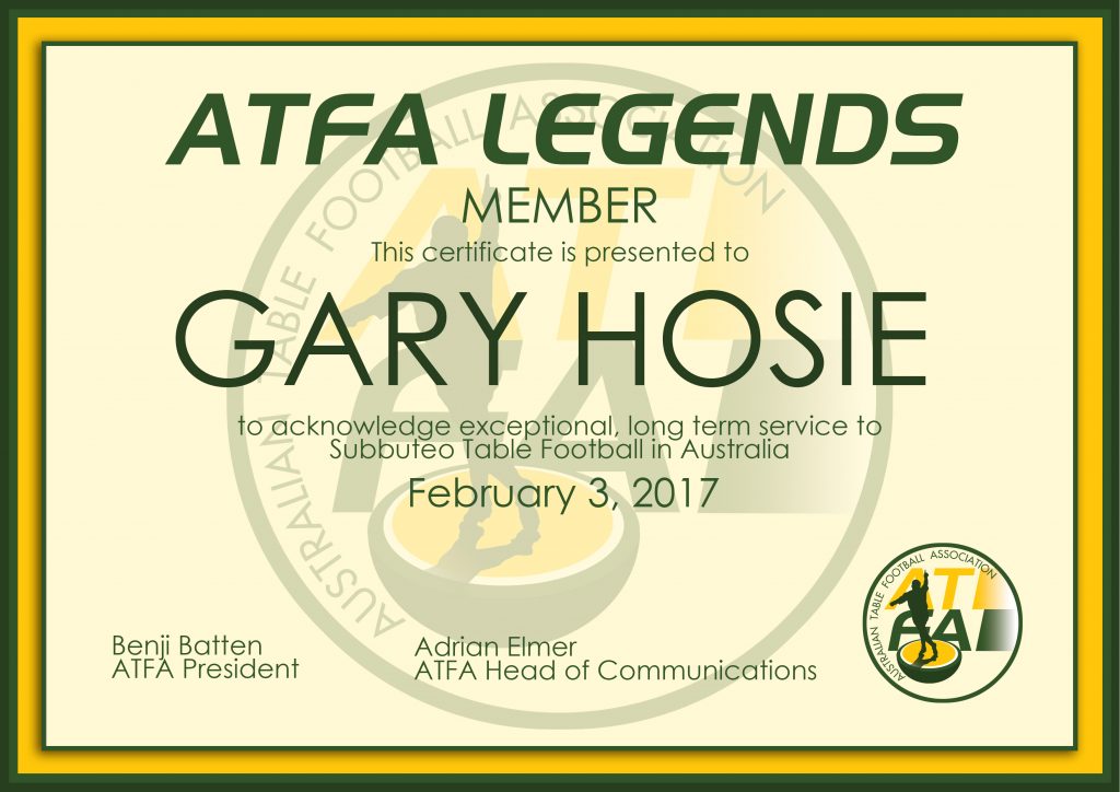 atfa legends gary hosie